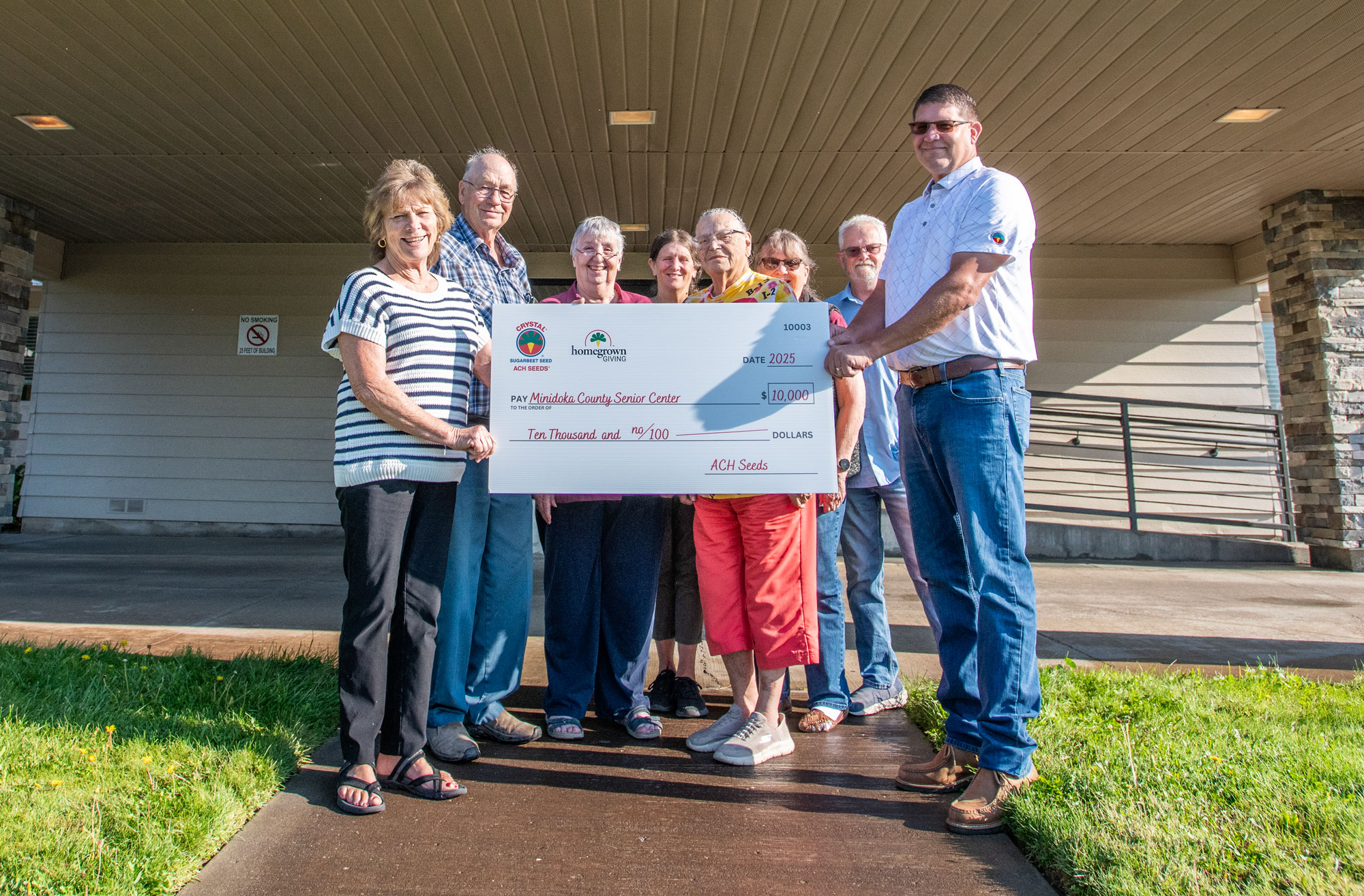 minidoka senior center check presentation