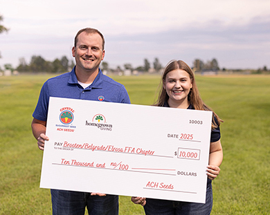 Belgrade-Brooten-Elrosa FFA with their $10,000 check