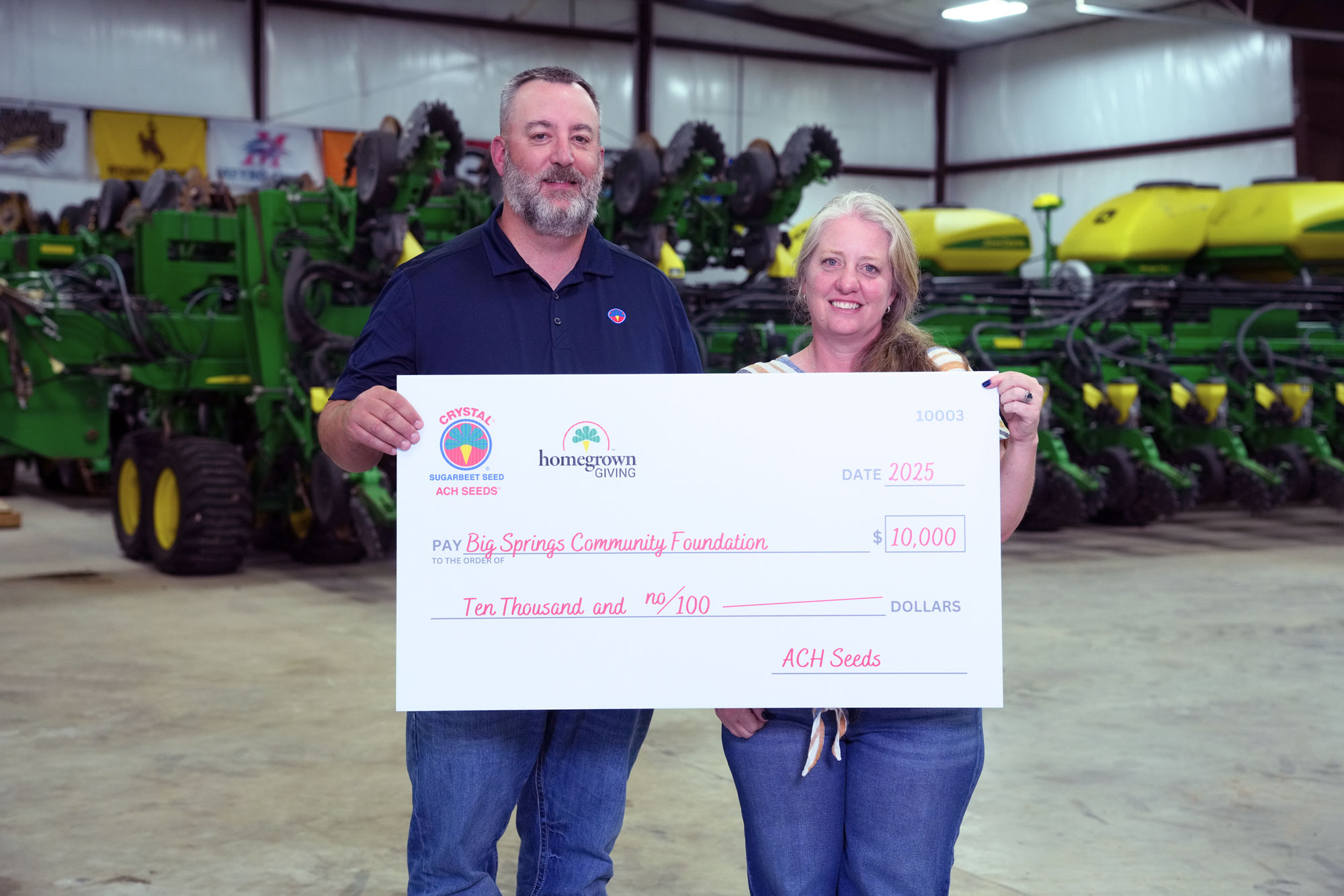 big springs community foundation check presentation