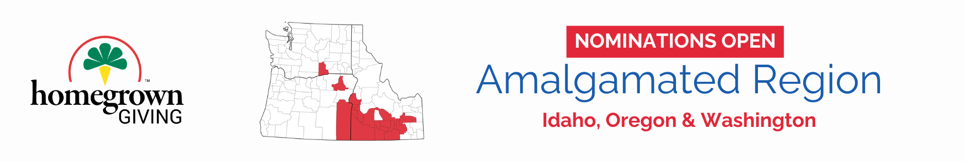 homegrown giving amalgamated region: idaho, oregon and washington