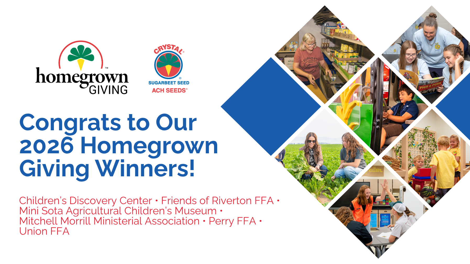 congratulations to our 2026 homegrown giving winners
