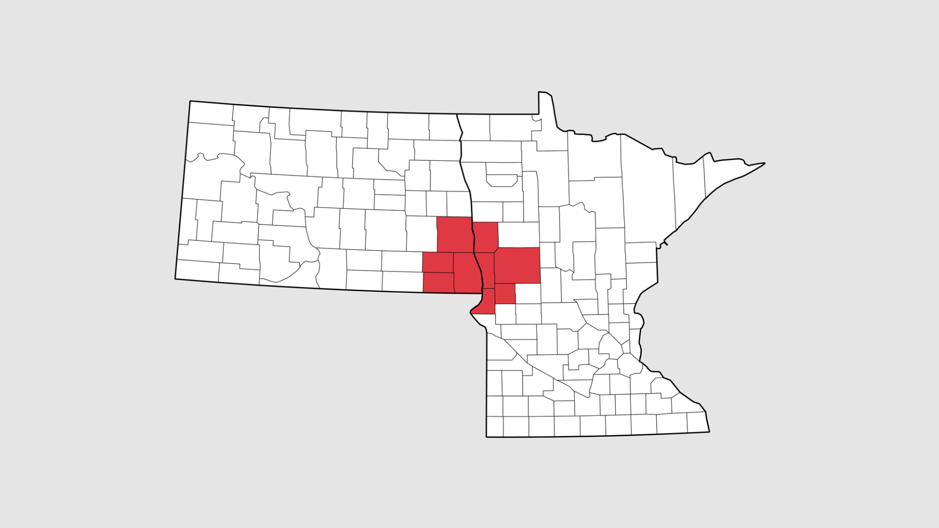 Map of counties in the MDFC region.